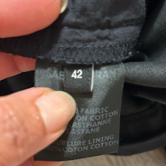 Isabel Marant Blocked Navy And Black Crop Straight Cotton Chic Trousers Size 42 - Picture 11 of 12